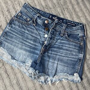 Hollister Dark Blue Denim Cutoff Shorts